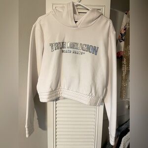 Brand new, with tags! True Religion Hoodie. White with Iridescent Logo.